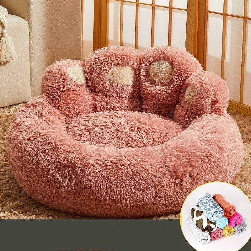 Cama cálida para perros medianos y grandes, para perros Corgi, Golden Retriever, sofá con colchón forrado de vellón